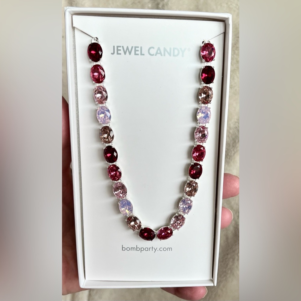 NWT Silver plated Strawberry Shortcake necklace - adjusts to 26” jewelry